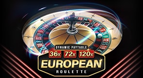 European Roulette Dynamic Paytable
